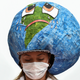 A woman takes part in a protest in Cali, Colombia, on Sept. 20, 2019.